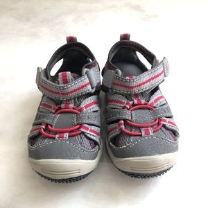 Stride Rite Baby Boys Riff Sandal Water Shoes Red/Gray Size 4